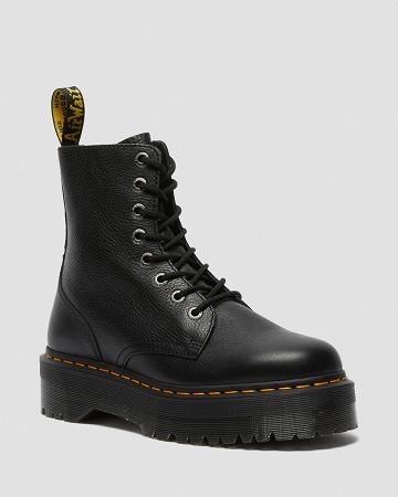 Dr Martens Jadon Pisa Leren Platform Laarzen Heren Zwart | NL 254LIS